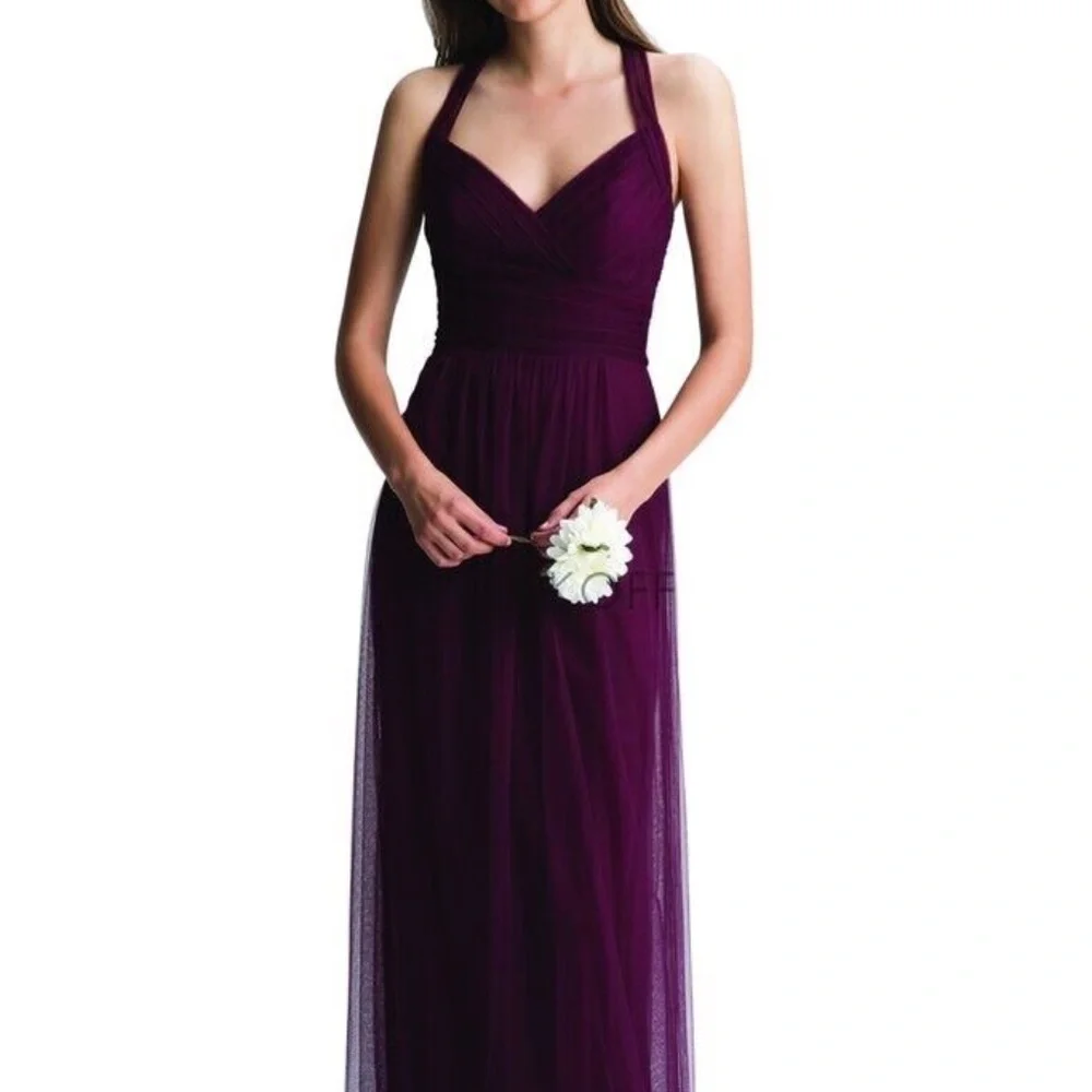 Bill Levkoff bridesmaid dress in wine size 4. - Picture 1 of 5
